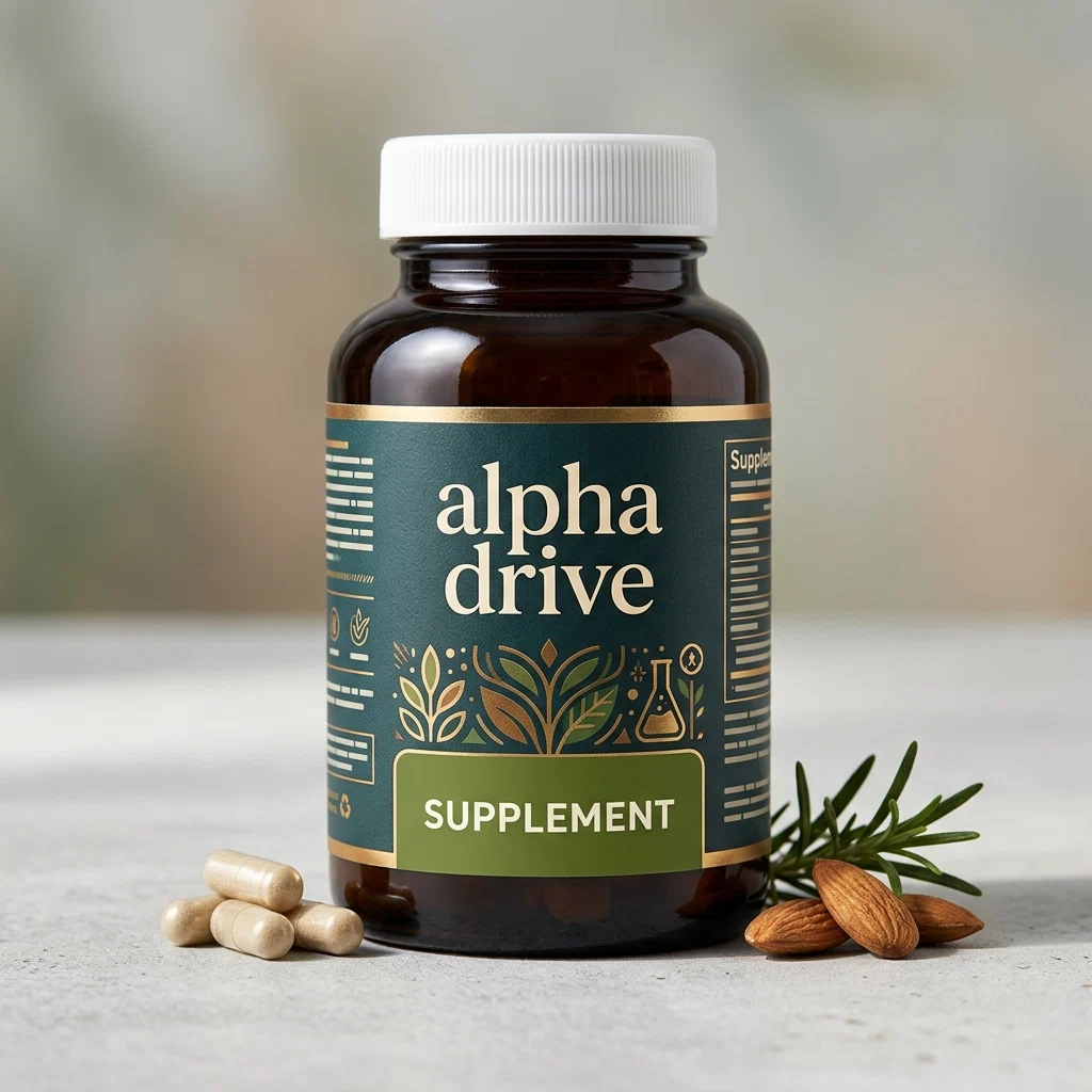 Alpha Drive voedingssupplement pot, 60 capsules, supplement voor mannen na de 50